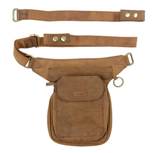 Nijens Gassi-Tasche Leder TAN Hundesport Bauchtasche XXXL