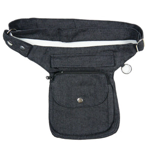Gassi-Tasche S-XXXL für Hundesport Hüfttasche Jeans Dunkelgrau