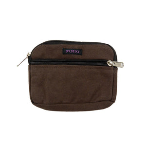 Nijens kleine Beuteltasche (Stoff Dunkelbraun) für Hundekotbeutel