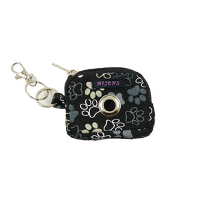 Nijens Kleine Beuteltasche mit Öse, Karabiner, Mini Beutel mit Pfotenabdruck