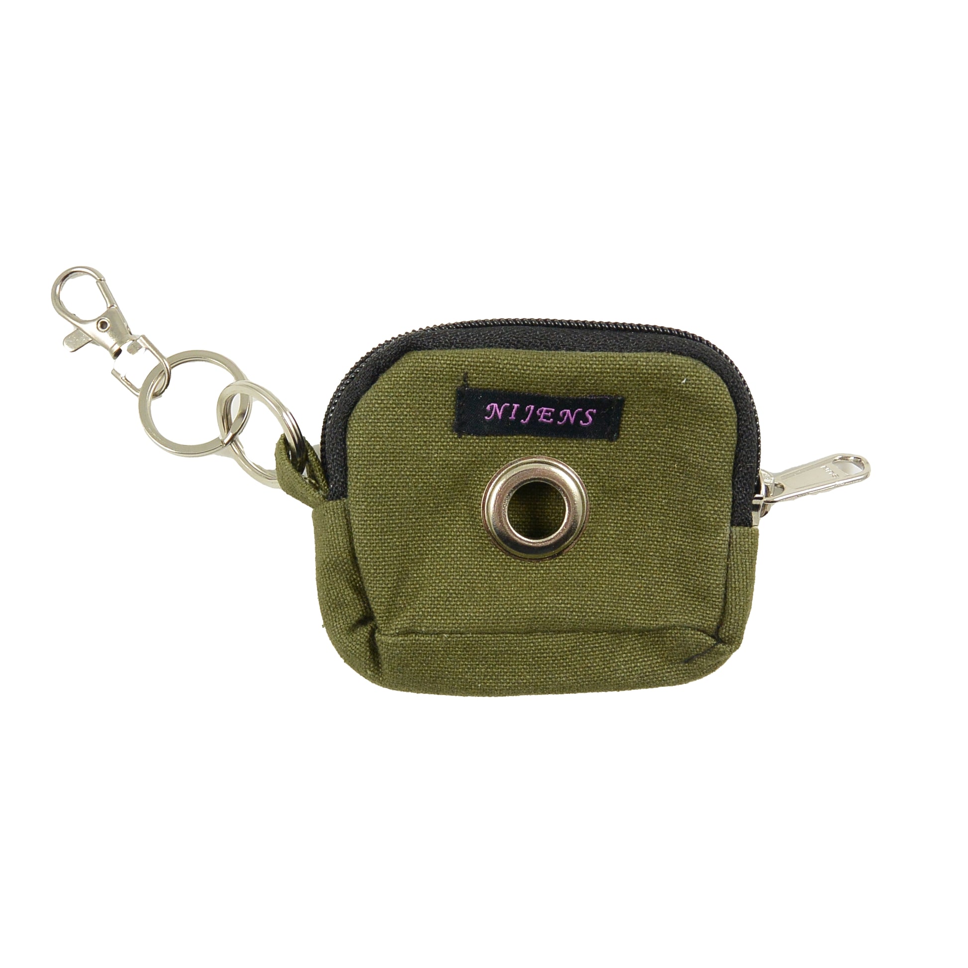 Nijens Kleine Beuteltasche - Hundekotbeutel Spender (Khaki) mit Öse und Karabiner