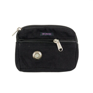 Nijens schwarze Beuteltasche mit Gürtelschlaufen für Hundekotbeutel und Leckerlis