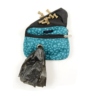 Nijens Kleine Beuteltasche - Hundekotbeutel Spender (Türkis) - mit wasserdichtem Futter für Leckerlis