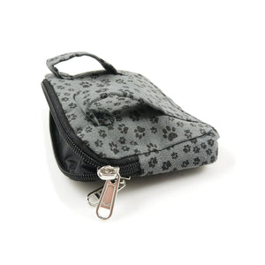 Nijens Kleine Beuteltasche mit Hundepfoten-Motiv in Grau (back side of the picture)