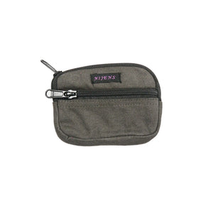 Nijens Kleine Beuteltasche Baumwollstoff Enzyme Wash in Anthrazit