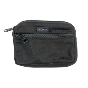 Nijens schwarze Beuteltasche mit Gürtelschlaufen für Hundekotbeutel