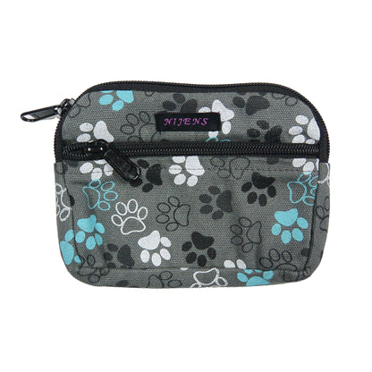 Nijens Small pouch with Loops - fabric pouch with dog paw print 0549