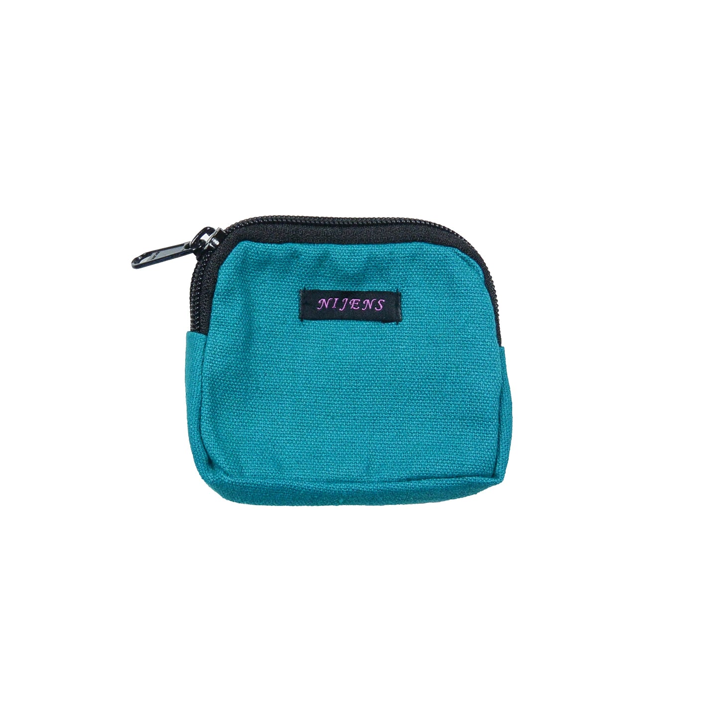 Nijens Mini Kleine Beuteltasche Stoff-Canvas Türkis-Blau