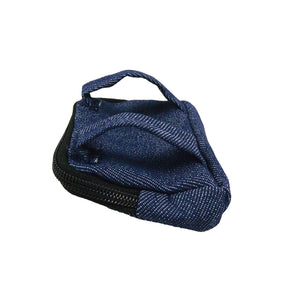 Nijens Kleine Beuteltasche Mini Beutel Stoff (Jeans) für Hundekotbeutel Denim Blau