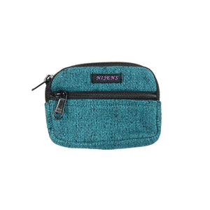 Kleine Beuteltasche mit Gürtelschlaufen Two Tone Cyan Nijens