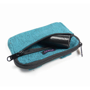 Nijens kleine Beuteltasche Two Tone Cyan mit Gürtelschlaufen für Hundekotbeutel