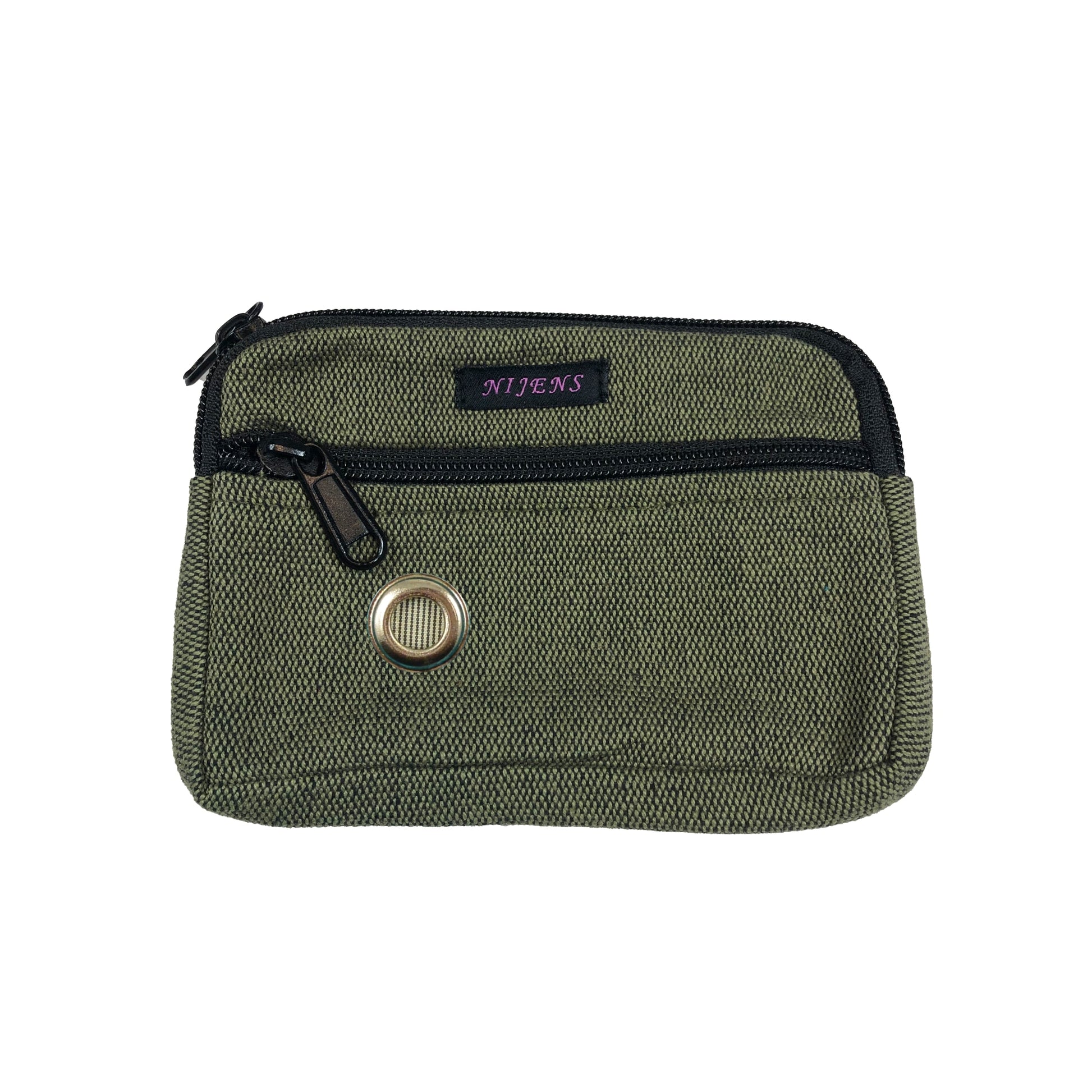 Nijens Kleine Beuteltasche mit Schlaufen, Öse, wasserdichtem Fach für Leckerlis (Khaki Two Tone 23)