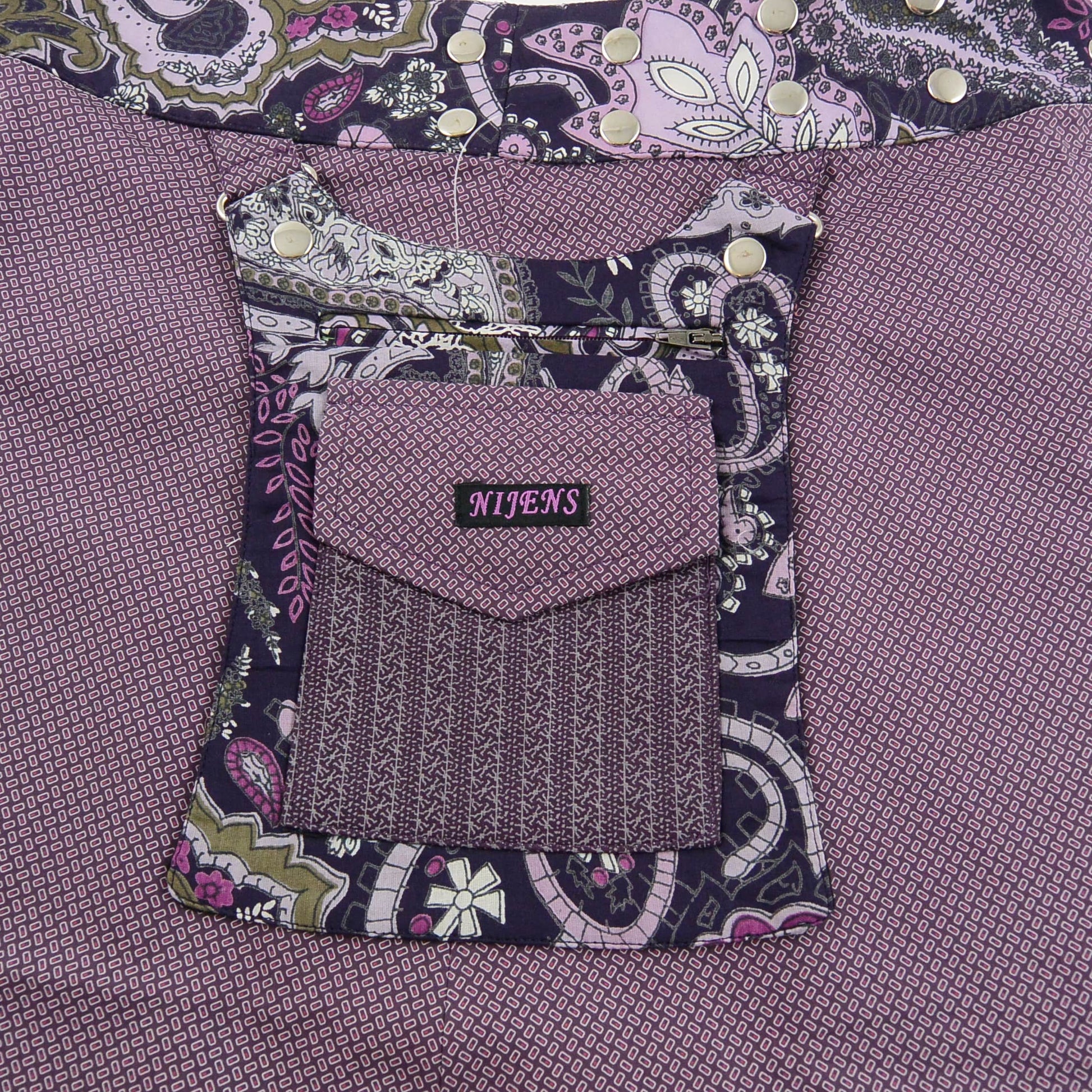 Nijens Wenderock Wickelrock mit Tasche aus Stoff in Lavendel