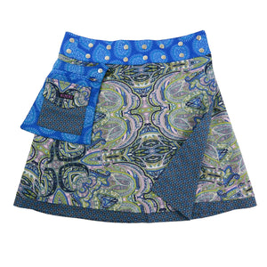 Nijens Skirt Sommerrock Damen Rock mit Indischem Motiv