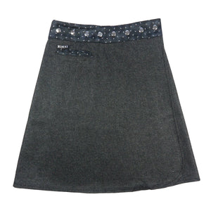Nijens Wickelrock Damen Rock aus Wolle Charcoal