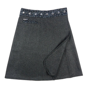 Nijens Wickelrock Rock aus Wolle Charcoal