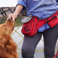 Nijens kleine Beuteltasche (100% Wasserdicht, Rot) mit Schlaufen für Hundekotbeutel 45