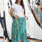Wrap skirt Nijens Berlin summer skirt maxi turquoise 