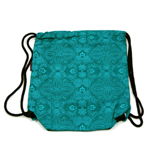 Nijens Ganga Rucksack aus Canvas Türkis-Om