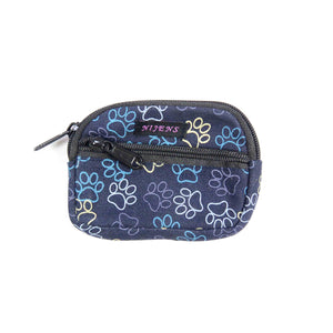 Nijens Kleine Beuteltasche mit Gürtelschlaufen Lila Hunde-Fußabdrücke