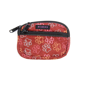 Nijens Kleine Beuteltasche mit Hunde-Fußabdrücke in Ror-Orange
