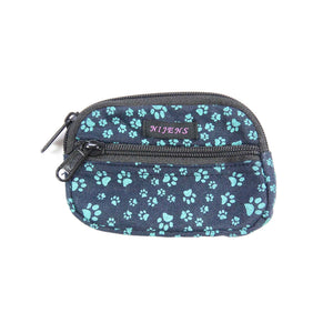 Nijens Kleine Beuteltasche mit Hunde-Fußabdrücke in Teal