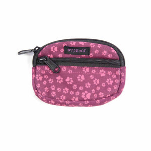 Nijens Kleine Beuteltasche mit Hunde-Fußabdrücke in Magenta