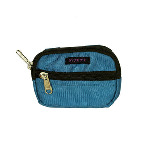 Nijens Kleine Beuteltasche mit Gürtelschlaufen Stoff Petrol