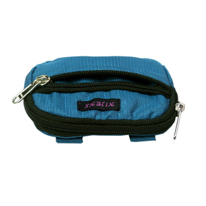 Nijens Kleine Beuteltasche mit Gürtelschlaufen Stoff Petrol 2