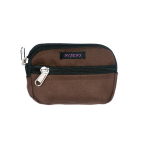 Nijens Kleine Beuteltasche mit Gürtelschlaufen, wasserdichter Stoff Braun