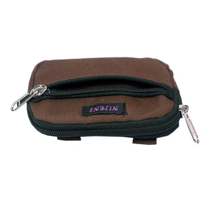 Nijens Kleine Beuteltasche mit Gürtelschlaufen, wasserdichter Stoff Braun 2