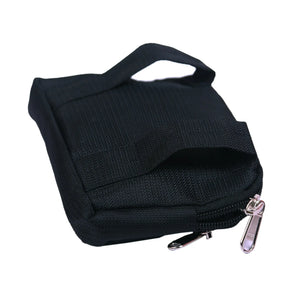 Nijens Kleine Beuteltasche mit Schlaufen, Öse, Wasserfester Stoff in Schwarz 077102