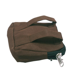 Nijens Kleine Beuteltasche mit Schlaufen, Öse, Wasserfester Stoff Braun 077107