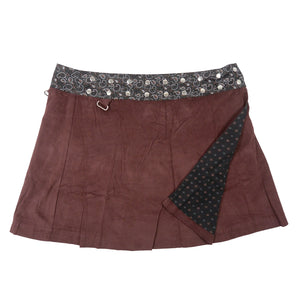 Wenderock XL Nijens Winterrock aus Kordsamt/Baumwolle Schwarz-Braun 2