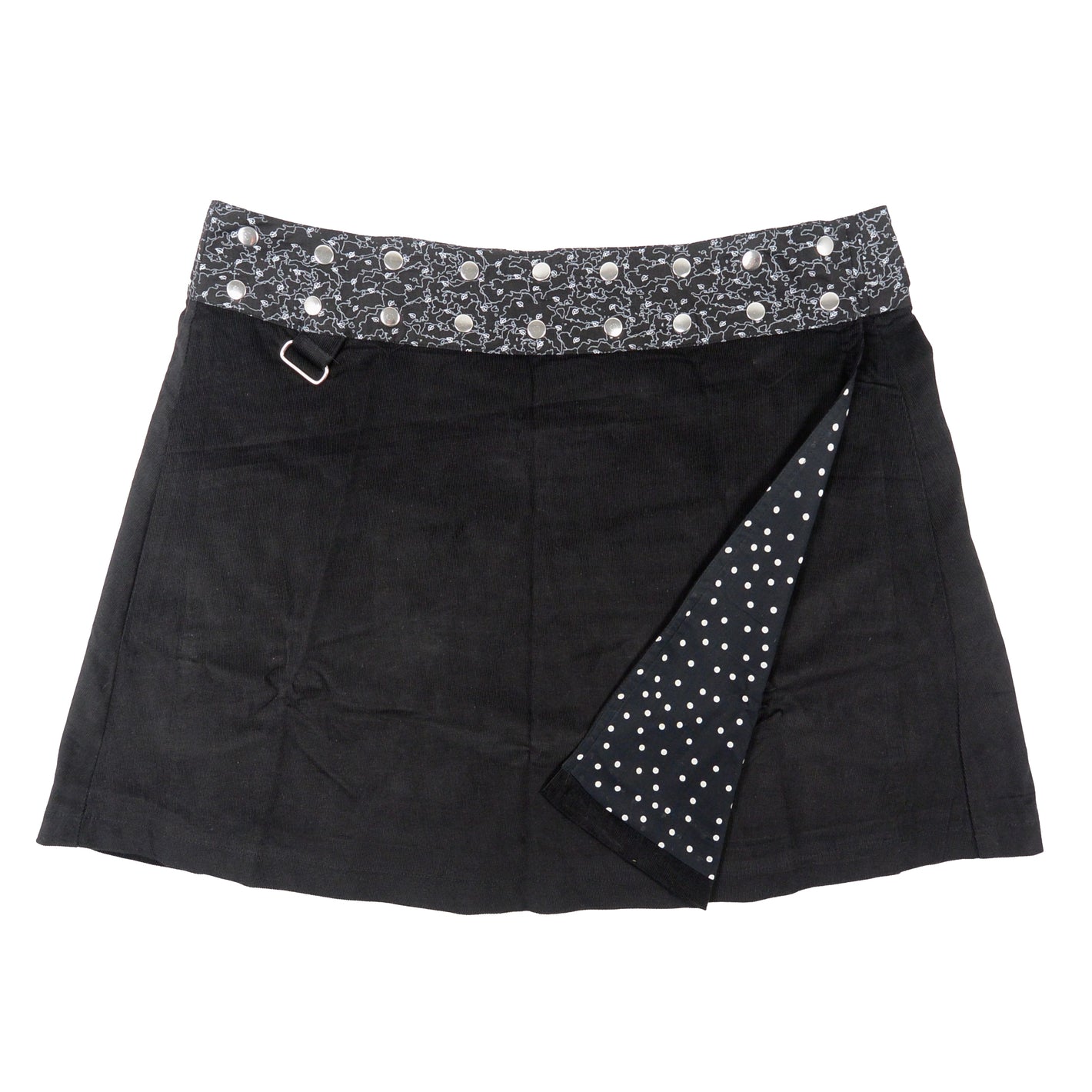 Nijens Wenderock XL aus Kordsamt Baumwolle Polka Dot Schwarz 2