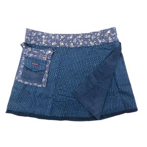 Nijens Wenderock XL Stoff-Kordsamt Baumwolle Polka Dot in Blau