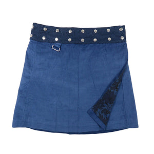 Nijens Wickelrock aus Kordsamt Nachtblau