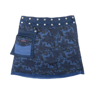 Rock Nijens Wickelrock aus Kordsamt Nachtblau