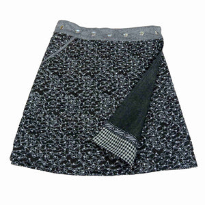 Winterrock Damen Wenderock Nijens Rocksana Tweed Long Black-207 - NIJENS