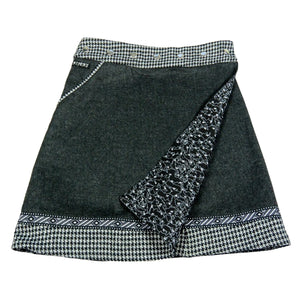 Winterrock Damen Wenderock Nijens Rocksana Tweed Long Black-207 - NIJENS