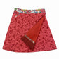 Winter skirt Wrap skirt in light A-shape made of wool red Rocksana Tweed Long Red-223