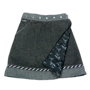 Wenderock Winterrock Damen Nijens Rocksana Tweed Long Black-227 - NIJENS