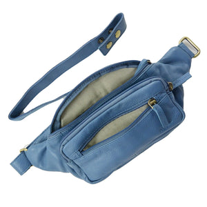 Nijens Leder Gassi-Tasche Rindsleder Hellblau