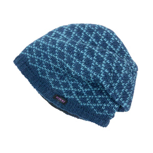 Nijens Lange Beanie Mütze aus Scurwolle in Blau