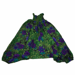 Afghan Damen Hose Blumenmuster Paisley Lila-Grün - Nijens Shop