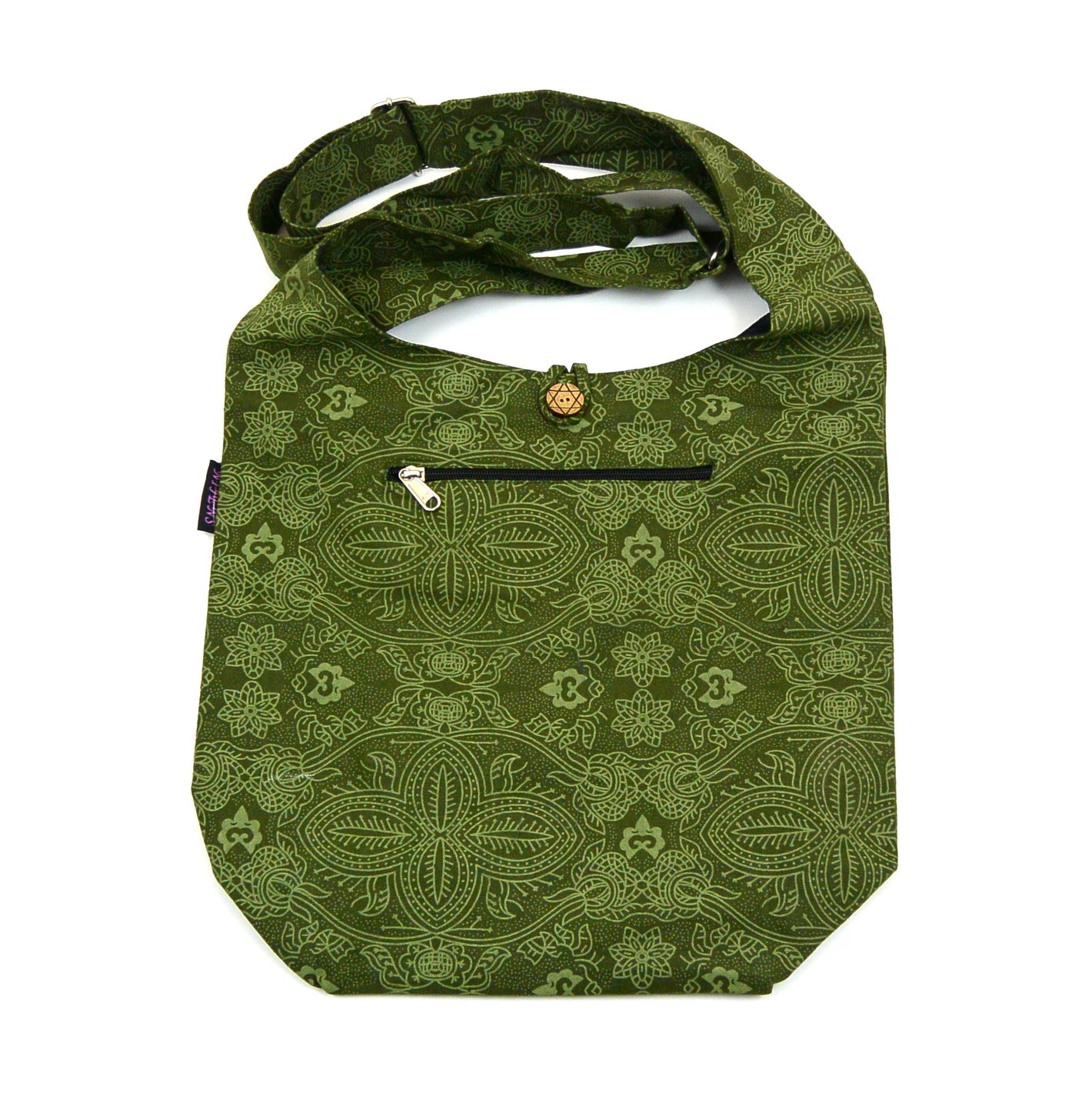Schultertasche Small Shopper Handbag Canvas Olivgrün