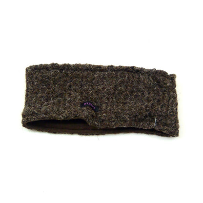 Stirnband Nijens aus Wolle Schurwolle Kältechutz warmes Winter-Accessoires weiche Strick Melange Outfits dunkelbraun Foto