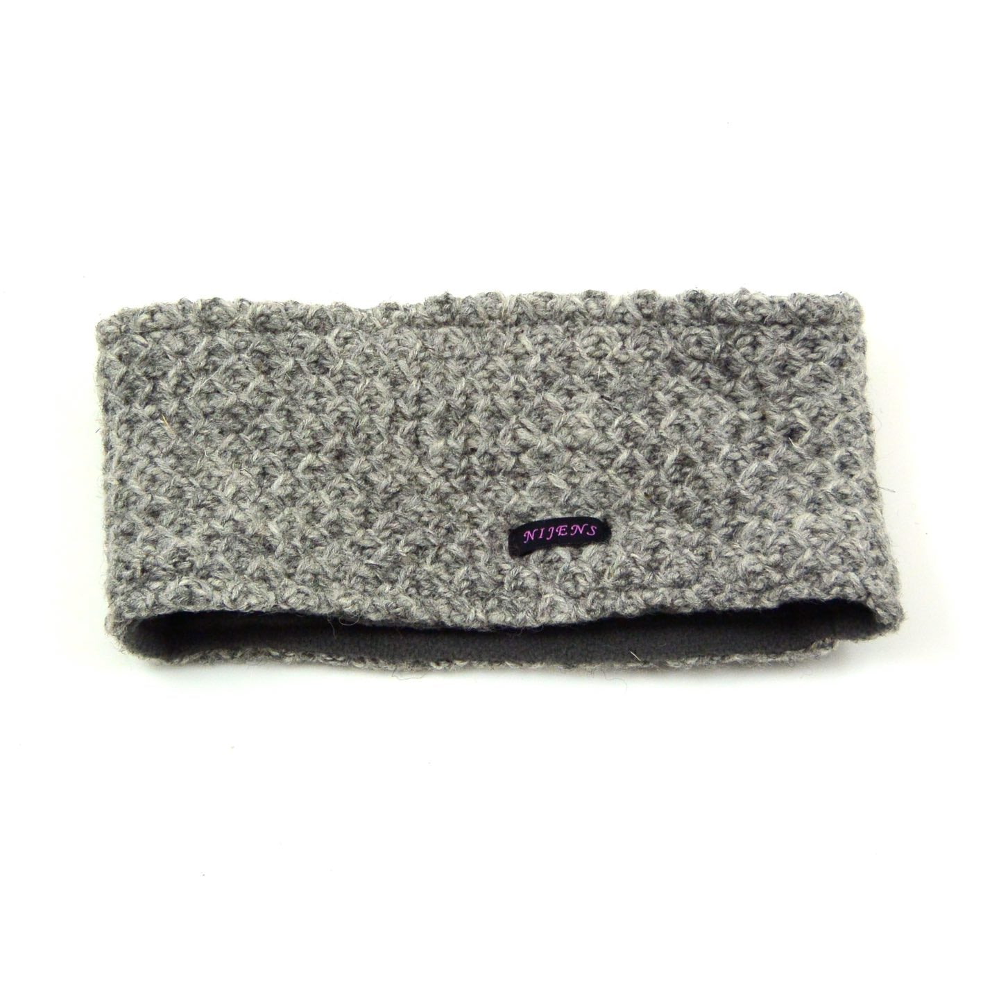 Stirnband Nijens aus Wolle Schurwolle Kälteschutz warmes Winter-Accessoires weiche Strick Melange grau Foto