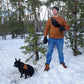 Nijens Gassi-Tasche S-XXXL Schwarz Unisex Hundetasche Outdoor Winter