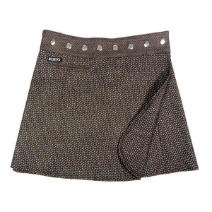 Nijens Minirock aus Wolle in Braun Wickelrock